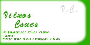 vilmos csucs business card
